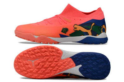 Men's Puma Future Ultimate TF Artificial Turf Low-Tops Football Shoes - Red/Yellow/Blue/Green