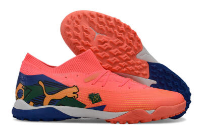 Men's Puma Future Ultimate TF Artificial Turf Low-Tops Football Shoes - Red/Yellow/Blue/Green