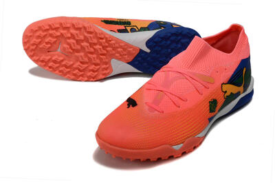 Men's Puma Future Ultimate TF Artificial Turf Low-Tops Football Shoes - Red/Yellow/Blue/Green