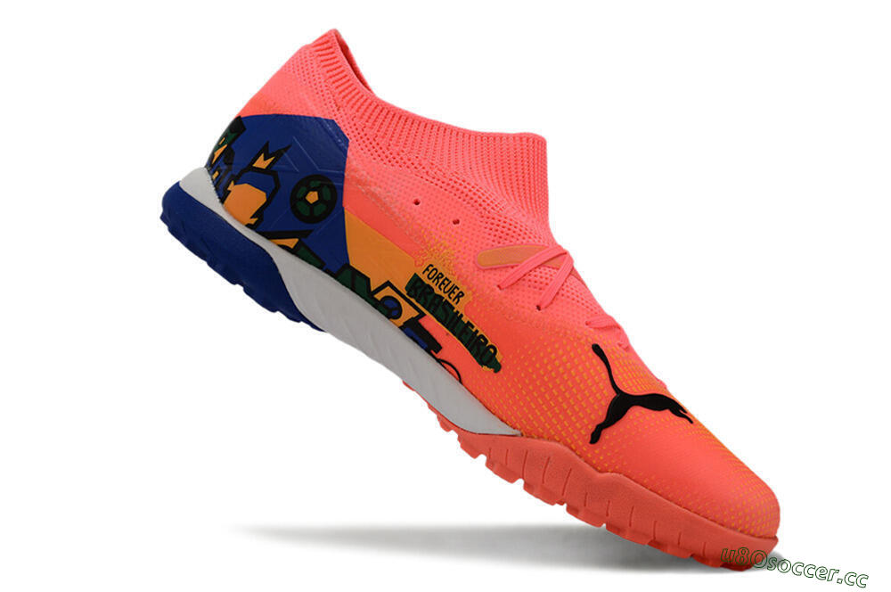 Men's Puma Future Ultimate TF Artificial Turf Low-Tops Football Shoes - Red/Yellow/Blue/Green 4