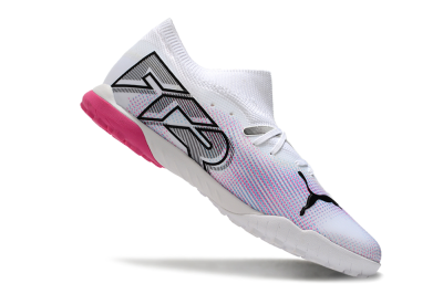 Men's Puma Future Ultimate TF Artificial Turf Low-Tops Football Shoes - White/Pink/Blue/Black