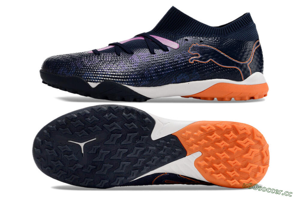 Men's Puma Future Ultimate TF Artificial Turf Low-Tops Football Shoes - Blue/Purple/Pink 1