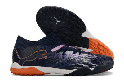 Men's Puma Future Ultimate TF Artificial Turf Low-Tops Football Shoes - Blue/Purple/Pink