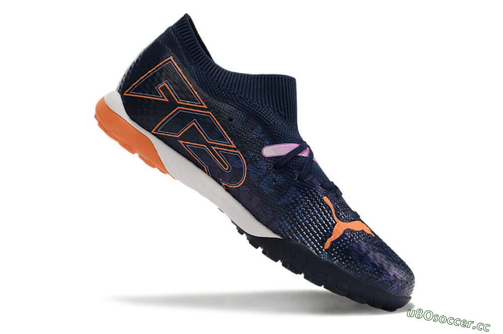 Men's Puma Future Ultimate TF Artificial Turf Low-Tops Football Shoes - Blue/Purple/Pink 4
