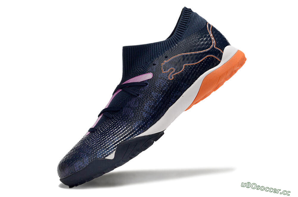 Men's Puma Future Ultimate TF Artificial Turf Low-Tops Football Shoes - Blue/Purple/Pink 5