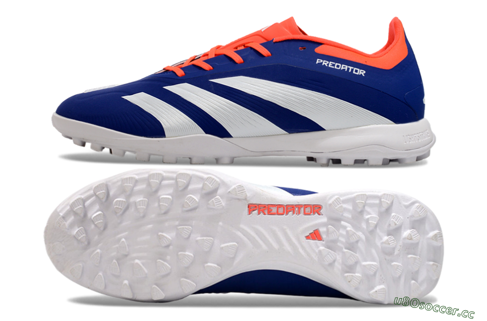 Unisex Adidas Predator 24 Elite TF Artificial Turf Low-Tops Football Shoes - Blue/White/Red 1