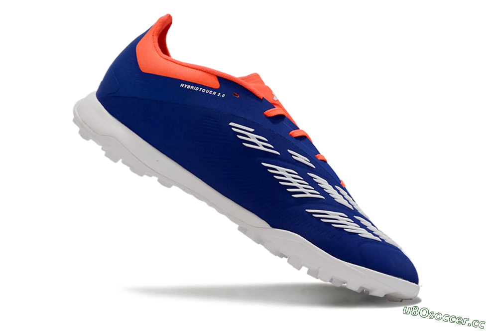 Unisex Adidas Predator 24 Elite TF Artificial Turf Low-Tops Football Shoes - Blue/White/Red 4
