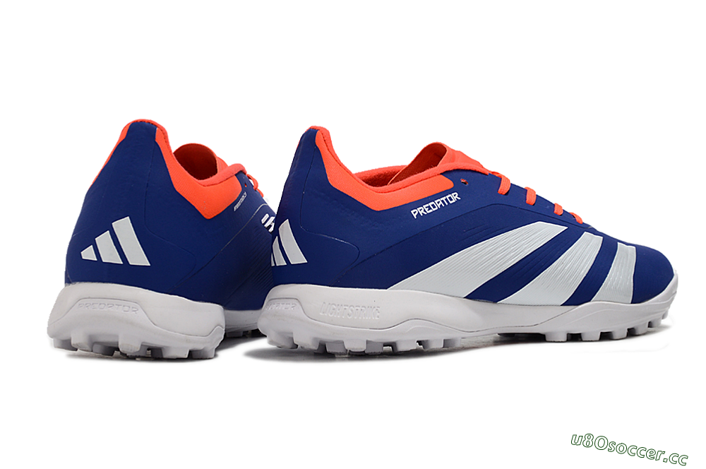 Unisex Adidas Predator 24 Elite TF Artificial Turf Low-Tops Football Shoes - Blue/White/Red 6
