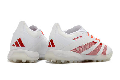 Unisex Adidas Predator 24 Elite TF Artificial Turf Low-Tops Football Shoes - White/Red