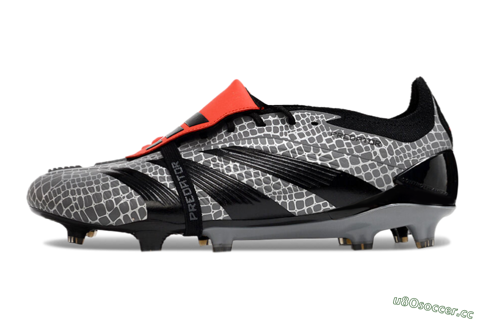 Men's Adidas Predator Elite Foldover Tongue FG Firm Ground Low-Tops Football Boots - Silver/Black/Red 0