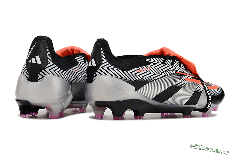Men's Adidas Predator Accuracy+ FG Firm Ground Low-Tops Football Boots - White/Red/Silver 6