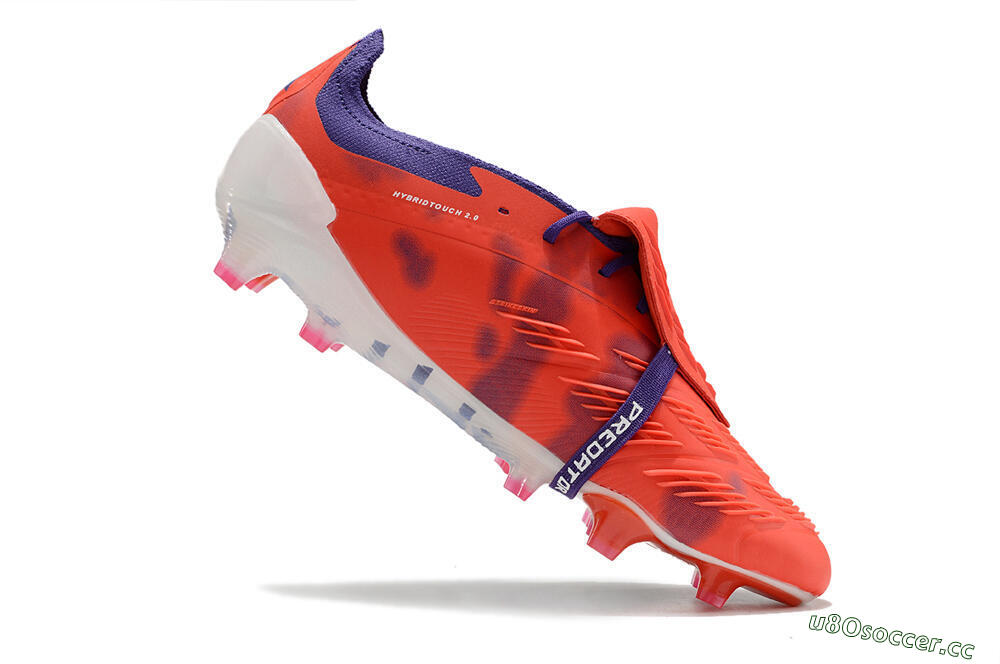 Men's Adidas Predator Elite Foldover Tongue FG Firm Ground Low-Tops Football Boots - Red/White/Black 4