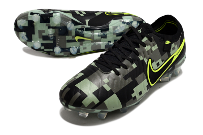 Men's Nike Tiempo Legend 10 Elite FG Firm Ground Low-Tops Football Boots - Black/Yellow/Camo