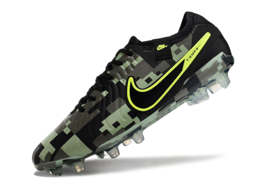 Men's Nike Tiempo Legend 10 Elite FG Firm Ground Low-Tops Football Boots - Black/Yellow/Camo