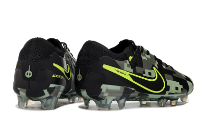 Men's Nike Tiempo Legend 10 Elite FG Firm Ground Low-Tops Football Boots - Black/Yellow/Camo