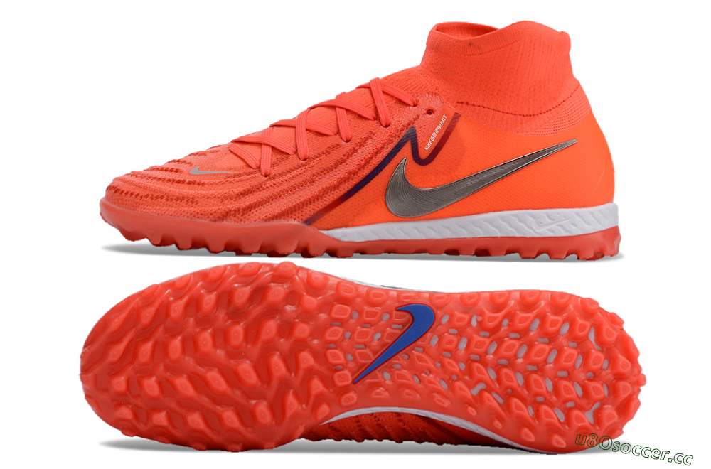 Men's Nike Phantom Luna 2 Elite TF Artificial Turf High-Tops Football Shoes - Red/Black/Blue/White 1