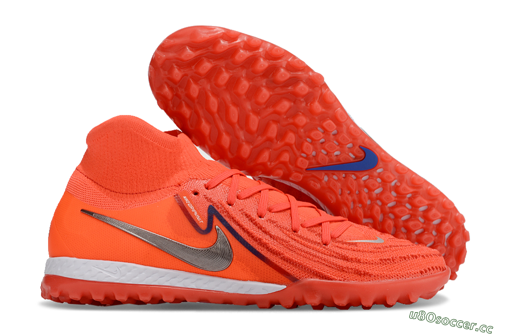 Men's Nike Phantom Luna 2 Elite TF Artificial Turf High-Tops Football Shoes - Red/Black/Blue/White 2