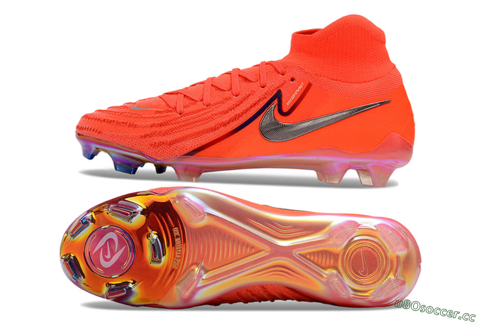 Unisex Nike Phantom Luna Elite FG Firm Ground High-Tops Football Boots - Red/Black/Gold 1
