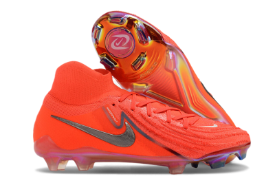 Unisex Nike Phantom Luna Elite FG Firm Ground High-Tops Football Boots - Red/Black/Gold
