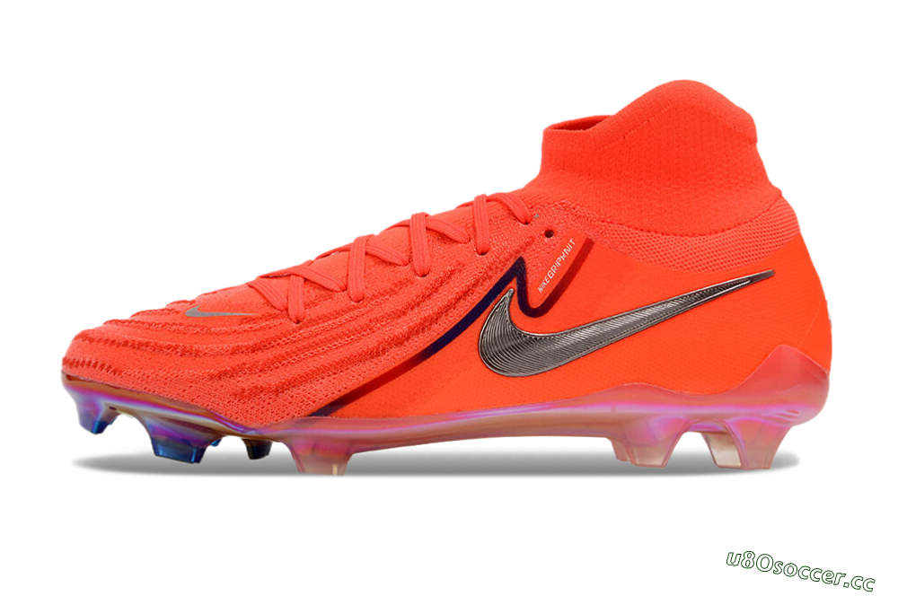 Unisex Nike Phantom Luna Elite FG Firm Ground High-Tops Football Boots - Red/Black/Gold 0