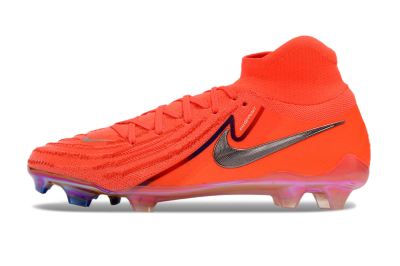 Unisex Nike Phantom Luna Elite FG Firm Ground High-Tops Football Boots - Red/Black/Gold
