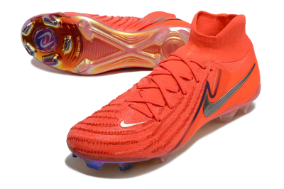 Unisex Nike Phantom Luna Elite FG Firm Ground High-Tops Football Boots - Red/Black/Gold