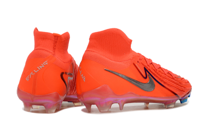 Unisex Nike Phantom Luna Elite FG Firm Ground High-Tops Football Boots - Red/Black/Gold