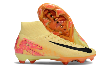Men's Nike Air Zoom Mercurial Superfly 10 Elite FG Firm Ground High-Tops Football Boots - Yellow/Black/Pink/Gold