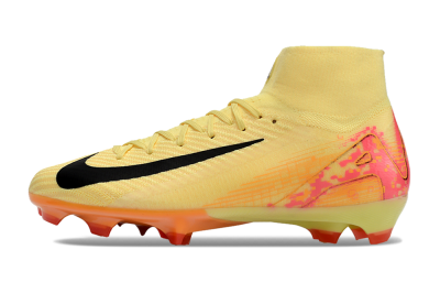 Men's Nike Air Zoom Mercurial Superfly 10 Elite FG Firm Ground High-Tops Football Boots - Yellow/Black/Pink/Gold