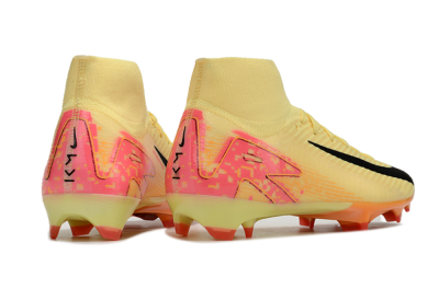 Men's Nike Air Zoom Mercurial Superfly 10 Elite FG Firm Ground High-Tops Football Boots - Yellow/Black/Pink/Gold