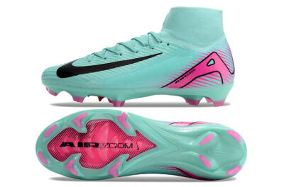 Men's Nike Air Zoom Mercurial Superfly 10 Elite FG Firm Ground High-Tops Football Boots - Jade/Black/Pink