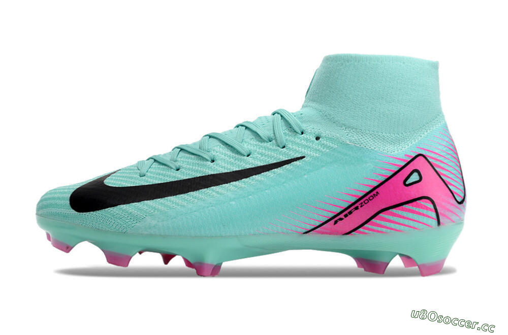 Men's Nike Air Zoom Mercurial Superfly 10 Elite FG Firm Ground High-Tops Football Boots - Jade/Black/Pink 0