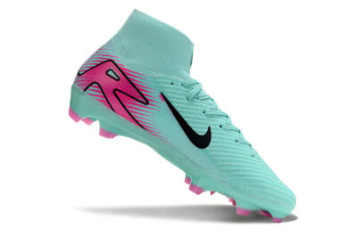 Men's Nike Air Zoom Mercurial Superfly 10 Elite FG Firm Ground High-Tops Football Boots - Jade/Black/Pink