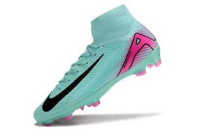 Men's Nike Air Zoom Mercurial Superfly 10 Elite FG Firm Ground High-Tops Football Boots - Jade/Black/Pink