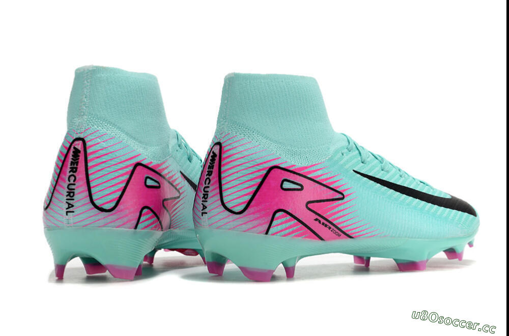 Men's Nike Air Zoom Mercurial Superfly 10 Elite FG Firm Ground High-Tops Football Boots - Jade/Black/Pink 6