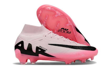Men's Nike Air Zoom Mercurial Superfly 9 Elite FG Firm Ground High-Tops Football Boots - Pink/Black