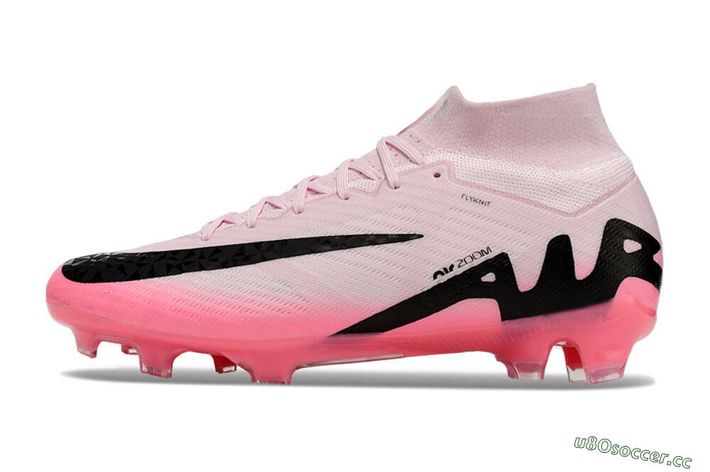 Men's Nike Air Zoom Mercurial Superfly 9 Elite FG Firm Ground High-Tops Football Boots - Pink/Black 0