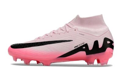 Men's Nike Air Zoom Mercurial Superfly 9 Elite FG Firm Ground High-Tops Football Boots - Pink/Black