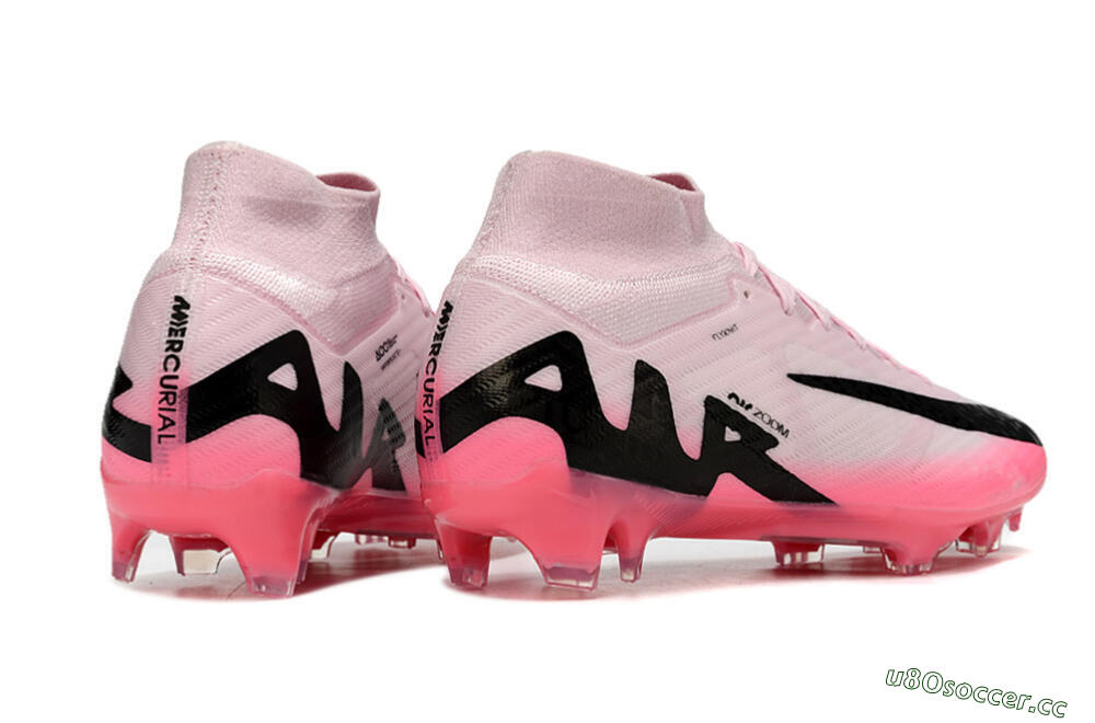 Men's Nike Air Zoom Mercurial Superfly 9 Elite FG Firm Ground High-Tops Football Boots - Pink/Black 6