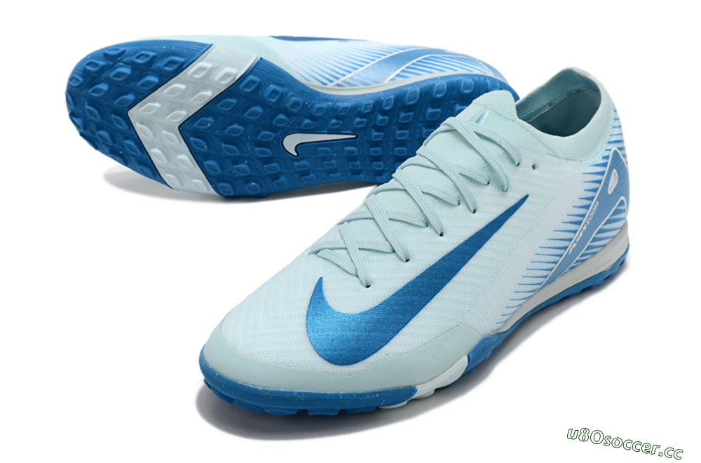 Unisex Nike Air Zoom Mercurial Vapor 16 Elite TF Artificial Turf Low-Tops Football Shoes - Jade/Beige/Blue 3