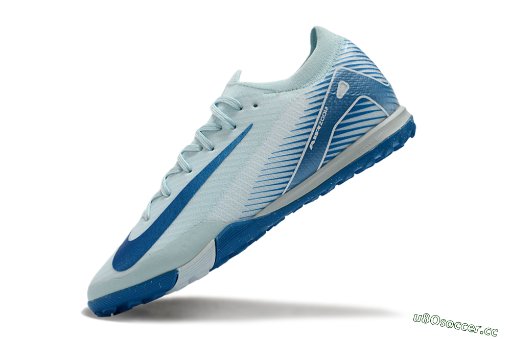 Unisex Nike Air Zoom Mercurial Vapor 16 Elite TF Artificial Turf Low-Tops Football Shoes - Jade/Beige/Blue 5