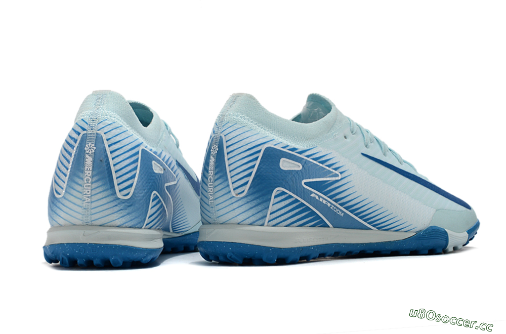 Unisex Nike Air Zoom Mercurial Vapor 16 Elite TF Artificial Turf Low-Tops Football Shoes - Jade/Beige/Blue 6
