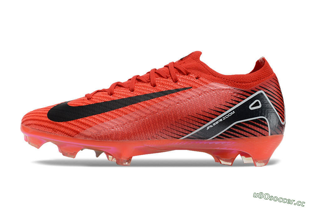 Men's Nike Air Zoom Mercurial Vapor 16 Elite FG Firm Ground Low-Tops Football Boots - Red/White/Black 0