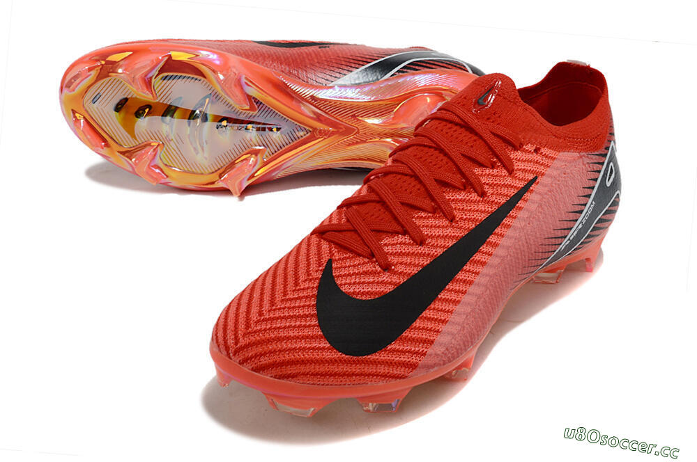 Men's Nike Air Zoom Mercurial Vapor 16 Elite FG Firm Ground Low-Tops Football Boots - Red/White/Black 3