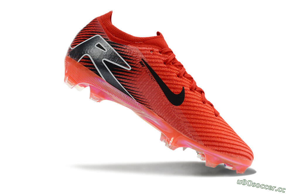 Men's Nike Air Zoom Mercurial Vapor 16 Elite FG Firm Ground Low-Tops Football Boots - Red/White/Black 4