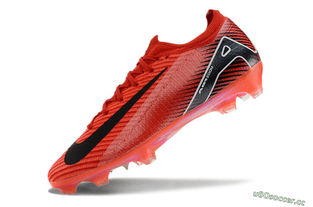Men's Nike Air Zoom Mercurial Vapor 16 Elite FG Firm Ground Low-Tops Football Boots - Red/White/Black 5