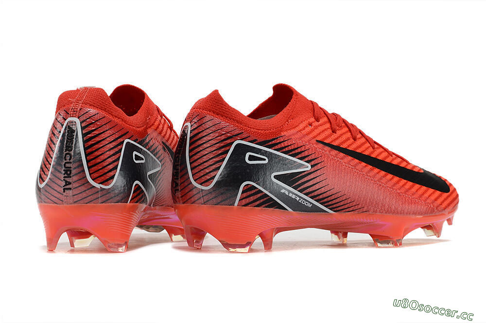 Men's Nike Air Zoom Mercurial Vapor 16 Elite FG Firm Ground Low-Tops Football Boots - Red/White/Black 6
