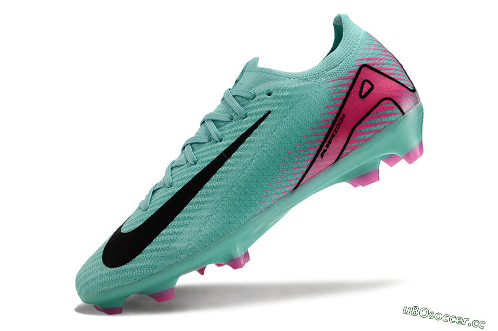 Men's Nike Air Zoom Mercurial Vapor 16 Elite FG Firm Ground Low-Tops Football Boots - Jade/Black/Pink 5