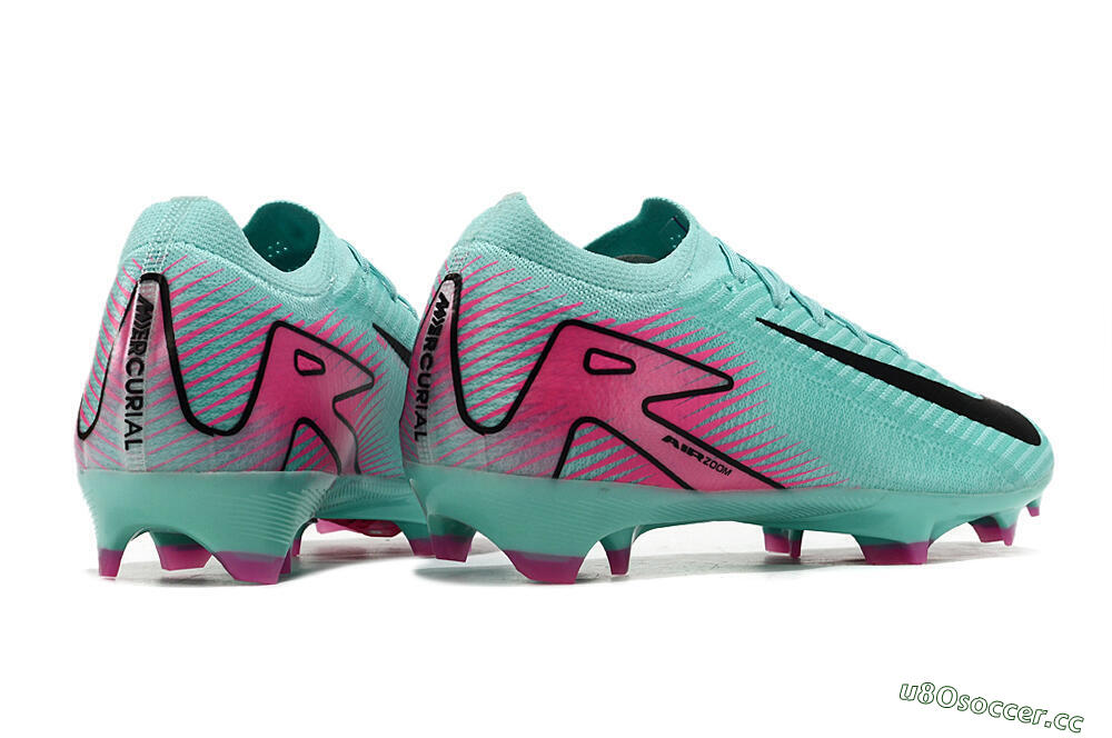 Men's Nike Air Zoom Mercurial Vapor 16 Elite FG Firm Ground Low-Tops Football Boots - Jade/Black/Pink 6
