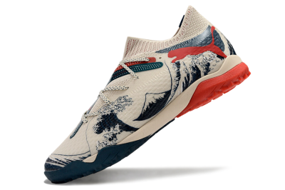 Men's Puma Future Ultimate TF Artificial Turf Low-Tops Football Shoes - Beige/Blue/Red